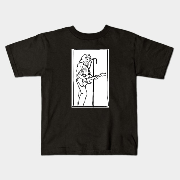 Rory Gallagher Sketch Kids T-Shirt by Melty Shirts